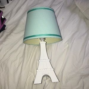Eiffel Tower mint/white lamp